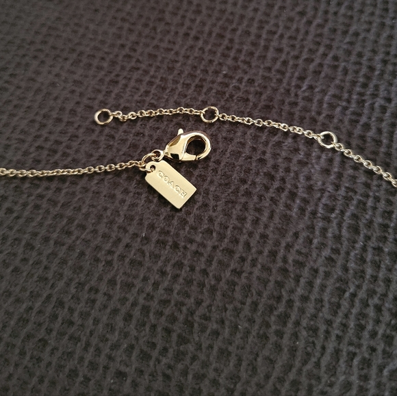 Coach Logo Retro☮️ Necklace - NIB - Picture 6 of 15